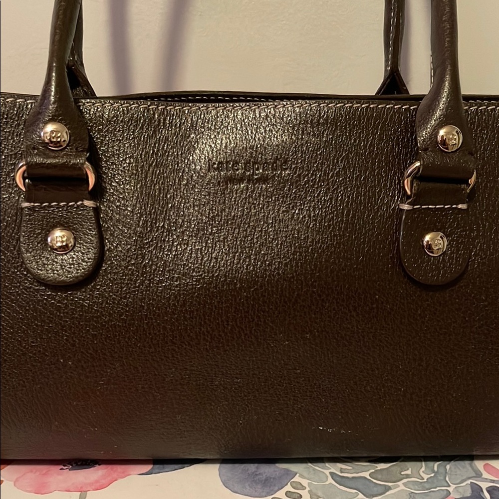 Kate Spade Brown Leather Shoulder Bag with Structured Design